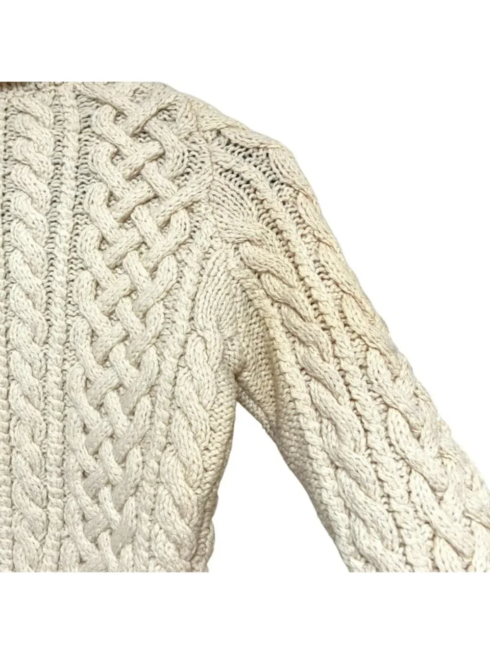 Gucci Era Short Length Zip Up Cable Knit Jacket S Off White - Picture 5 of 8